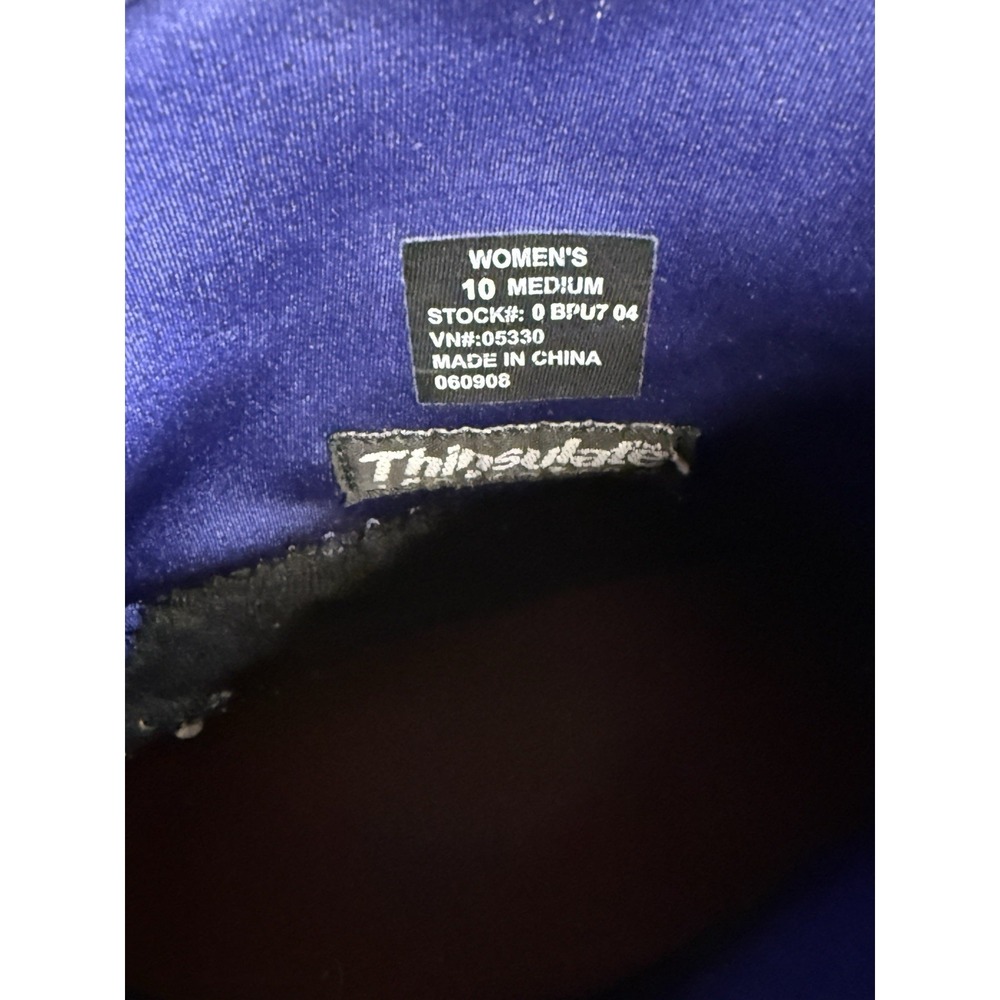 LL BEAN Womens Size 10 Thinsulate Suede Blue Navy Pull On Outdoor Boots - Picture 4 of 7